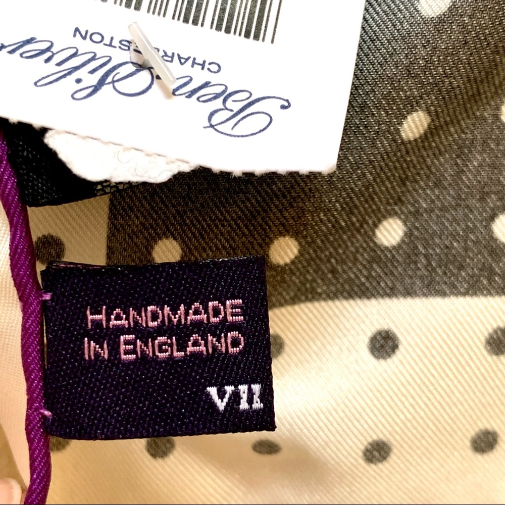 SOLD Ben Silver Charleston NWT Silk Pocket Square - Picture 6 of 12